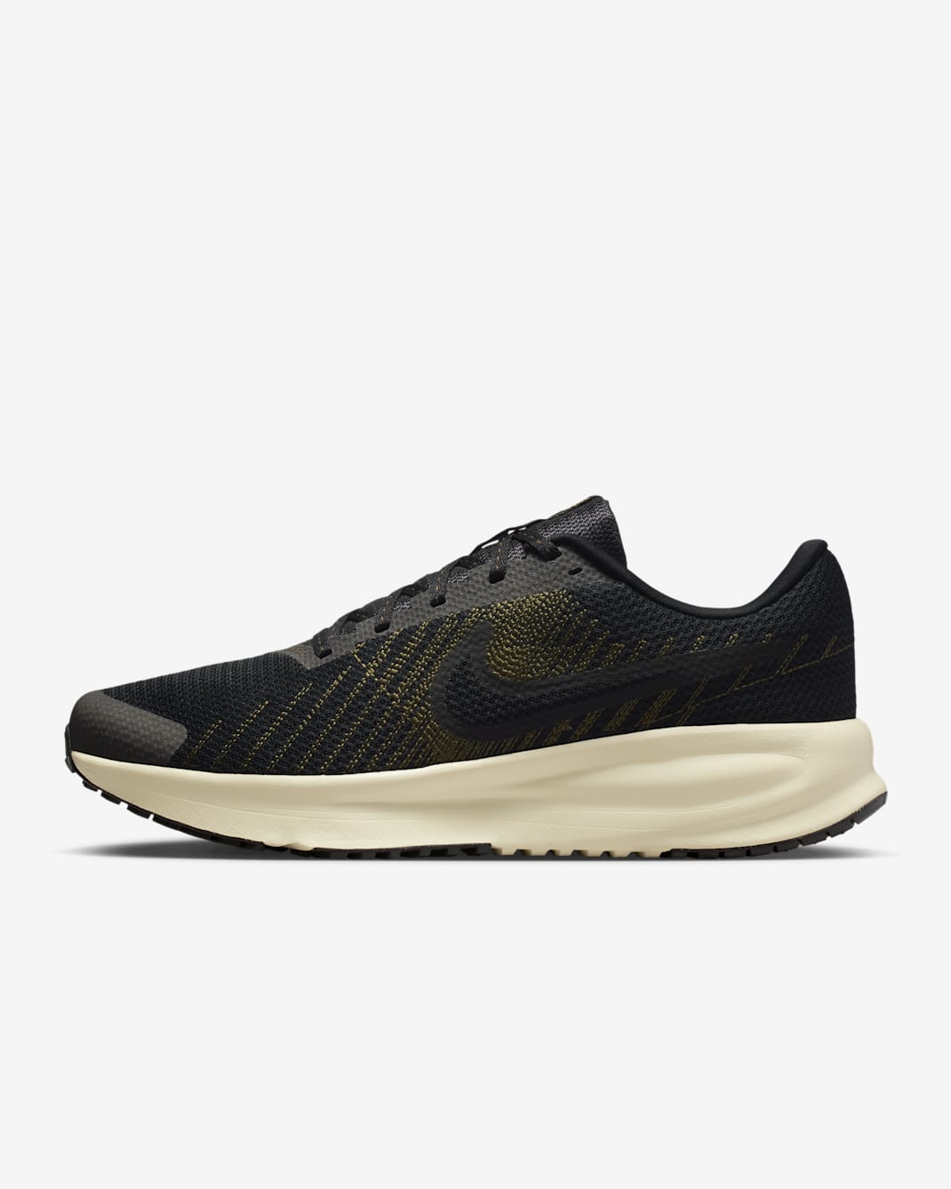 Nike Run Defy Men's Road Running Shoes - Black/Dark Hazel/Light Khaki/Black