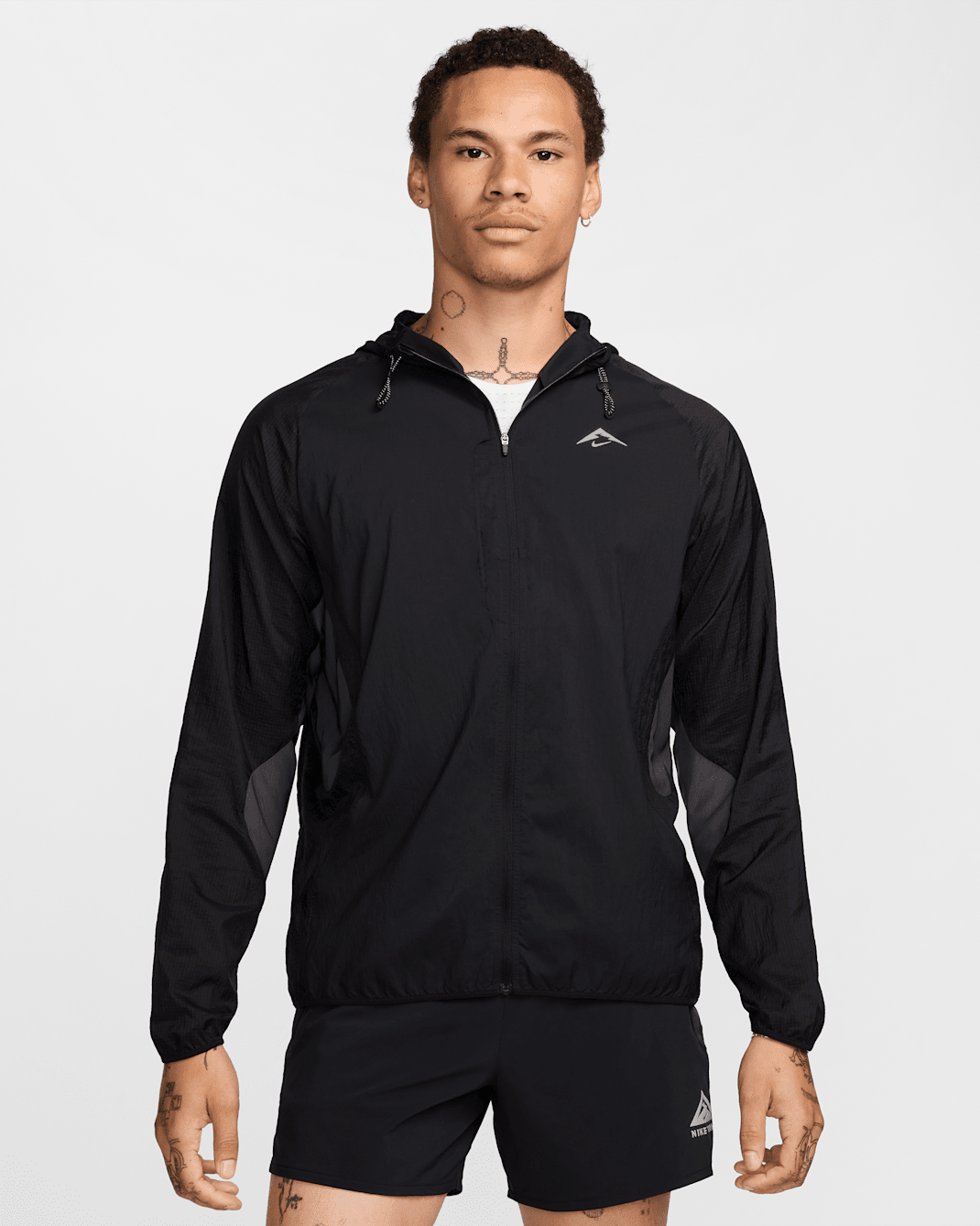 Nike Trail Aireez Men's Running Jacket - Black/Anthracite/Summit White