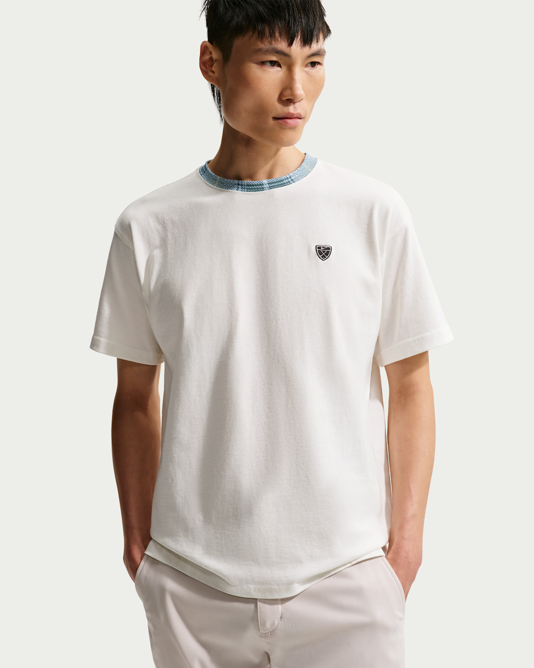 Nike Tartan Men's Loose Golf Top - Sail