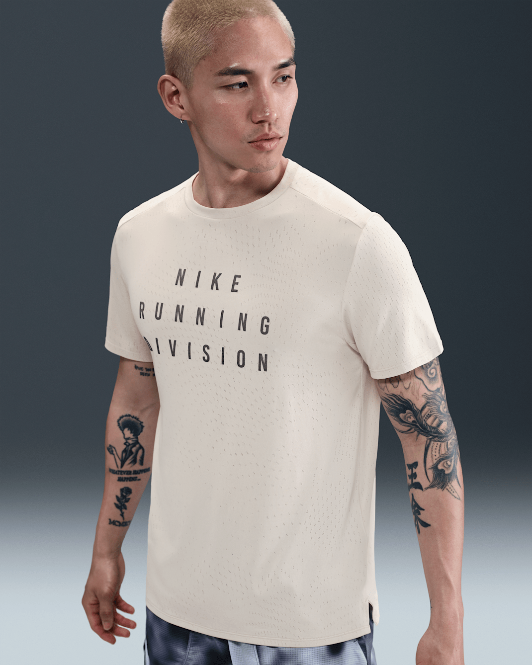 ナイキ ランニング ディビジョン メンズ Dri-FIT ショートスリーブ ランニング トップ - ライトボーン/ライトボーン/ブラック