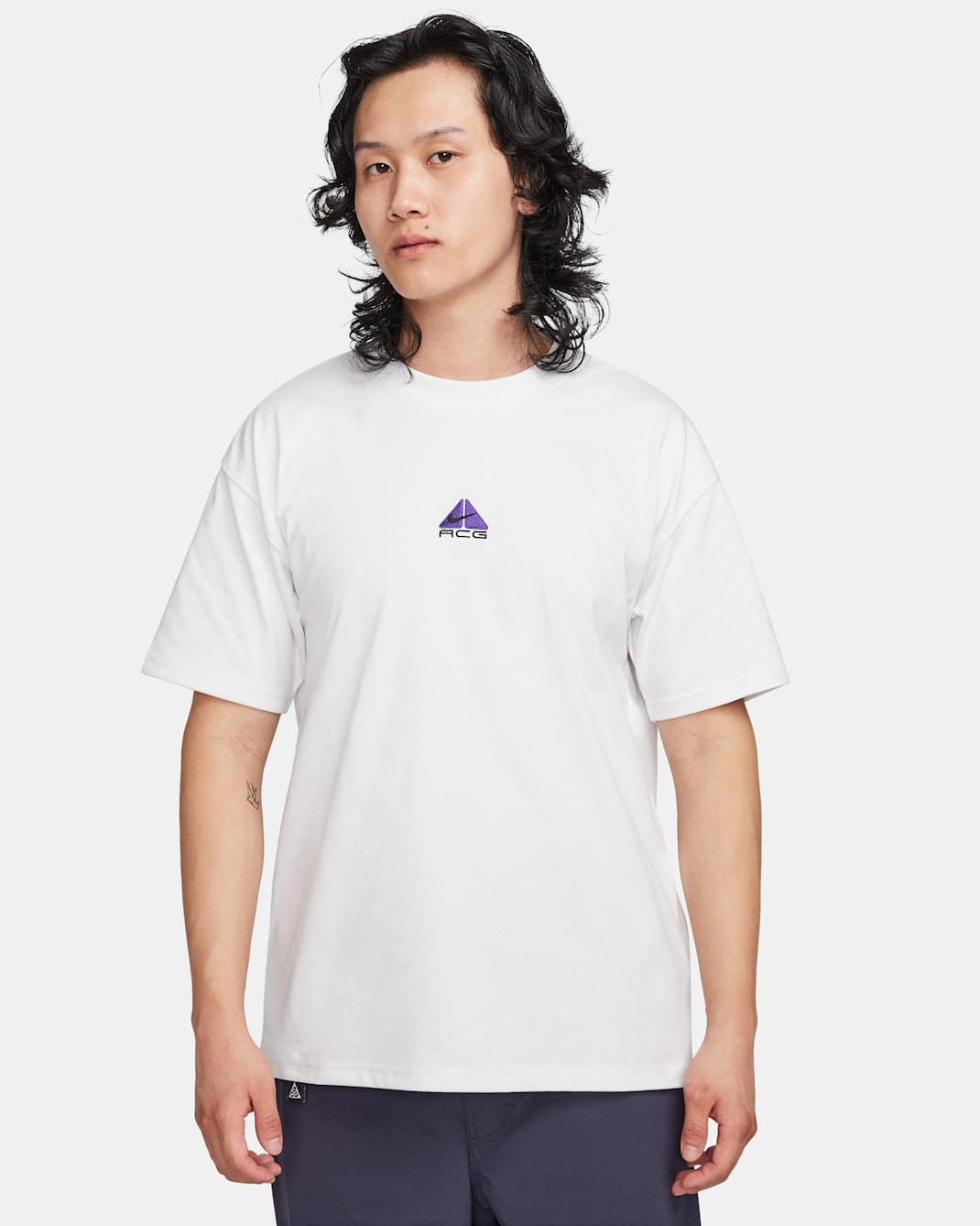 Nike ACG Men's T-Shirt - Summit White/Purple Cosmos