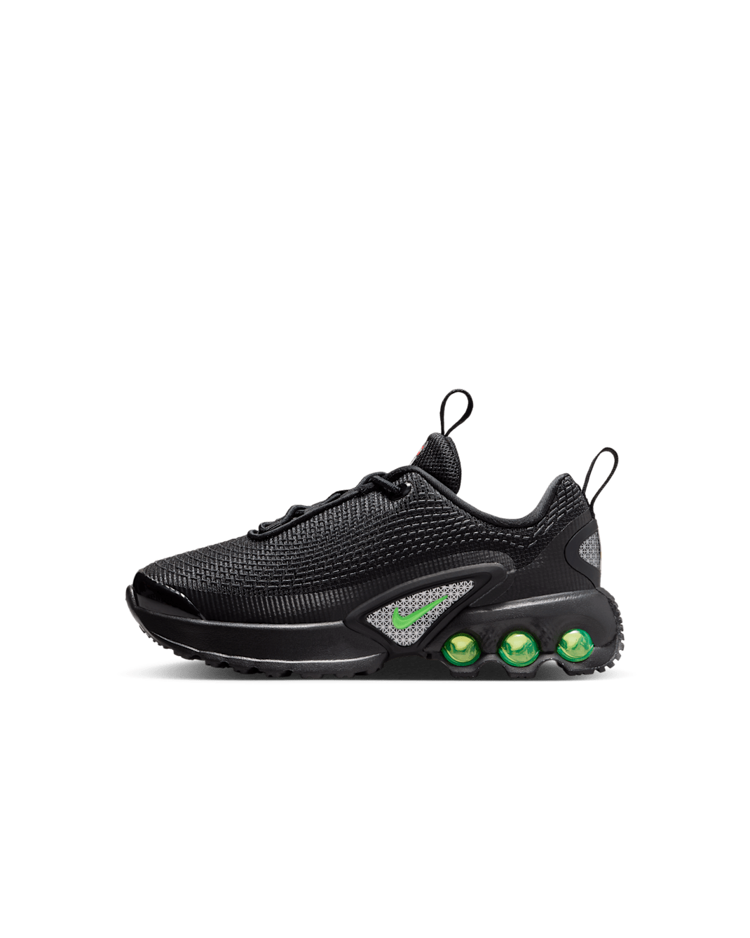 Nike Air Max Dn Younger Kids' Shoes - Black/Black/Anthracite/Green Strike