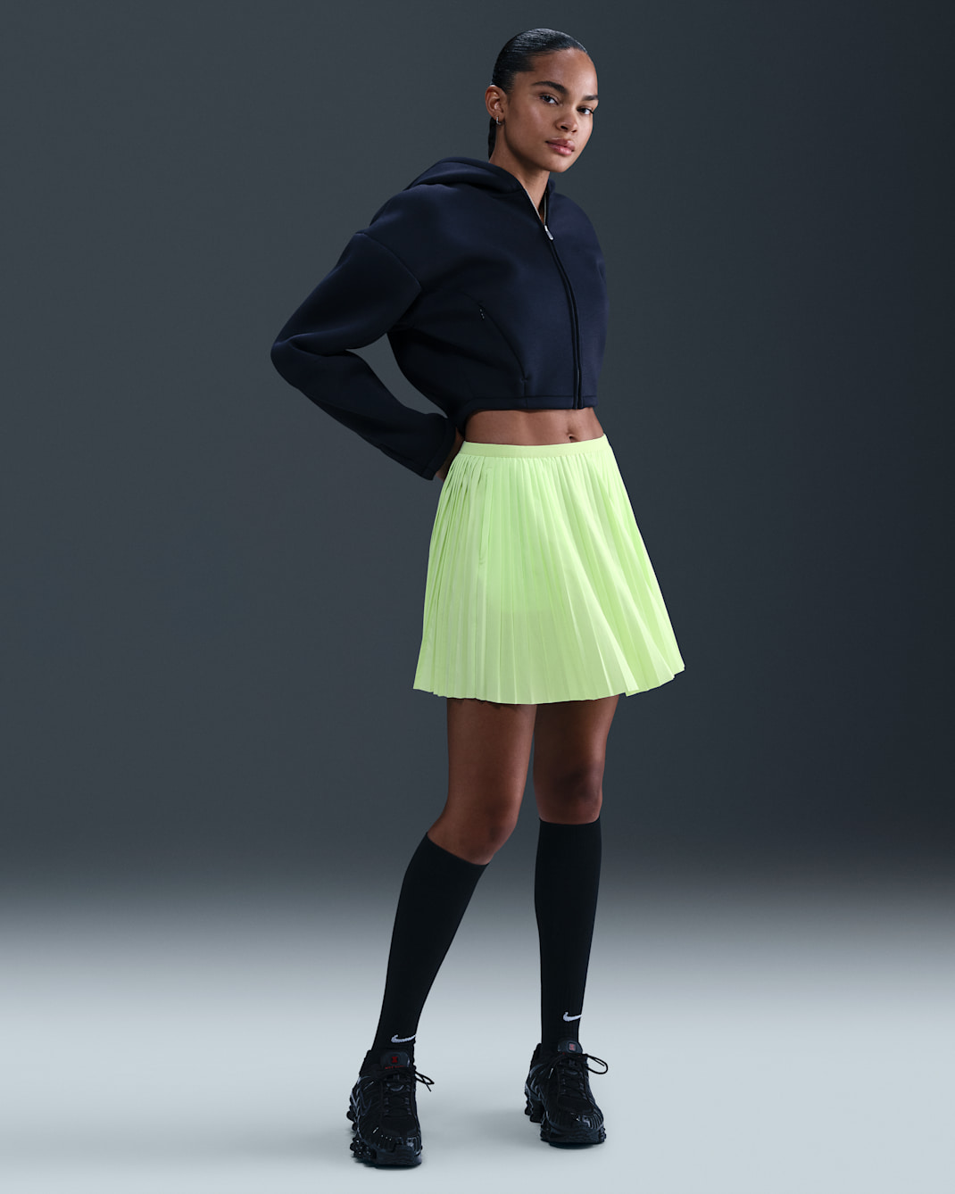 Nike Sportswear Women's Pleated Skirt - Light Liquid Lime/Sail