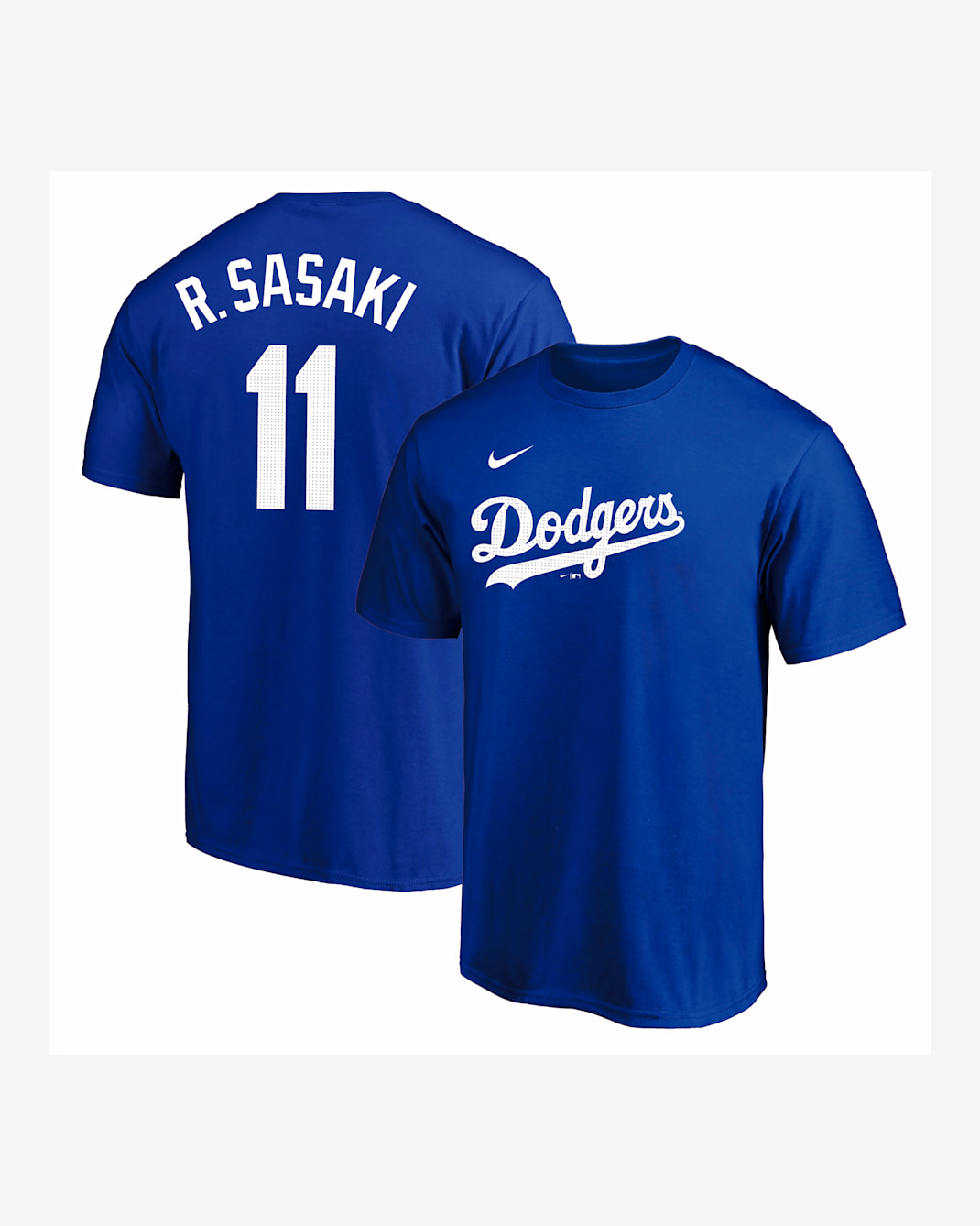 佐々木 朗希 ロサンゼルス ドジャース メンズ ナイキ MLB Tシャツ - ラッシュブルー