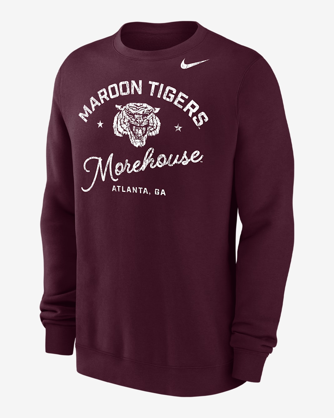 Nike Club Fleece College (Morehouse College) Men’s Crew-Neck Sweatshirt - Deep Maroon