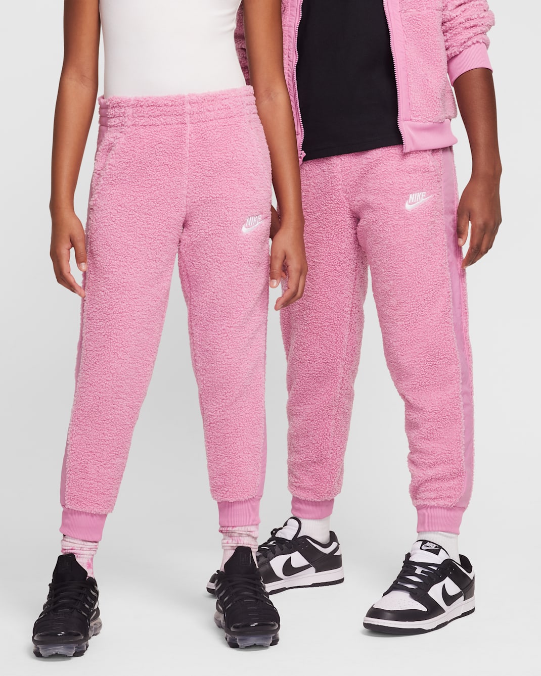 Nike Sportswear Club Fleece Big Kids' Winterized Pants - Magic Flamingo/Magic Flamingo/White