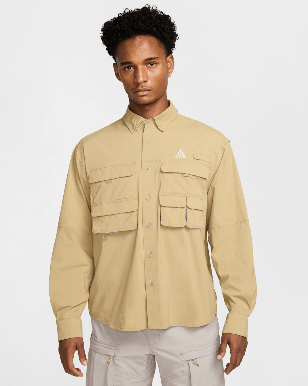 Nike ACG "Orb Weaver" Dri-FIT ADV UV Long-Sleeve Shirt - Parachute Beige/College Grey/Summit White