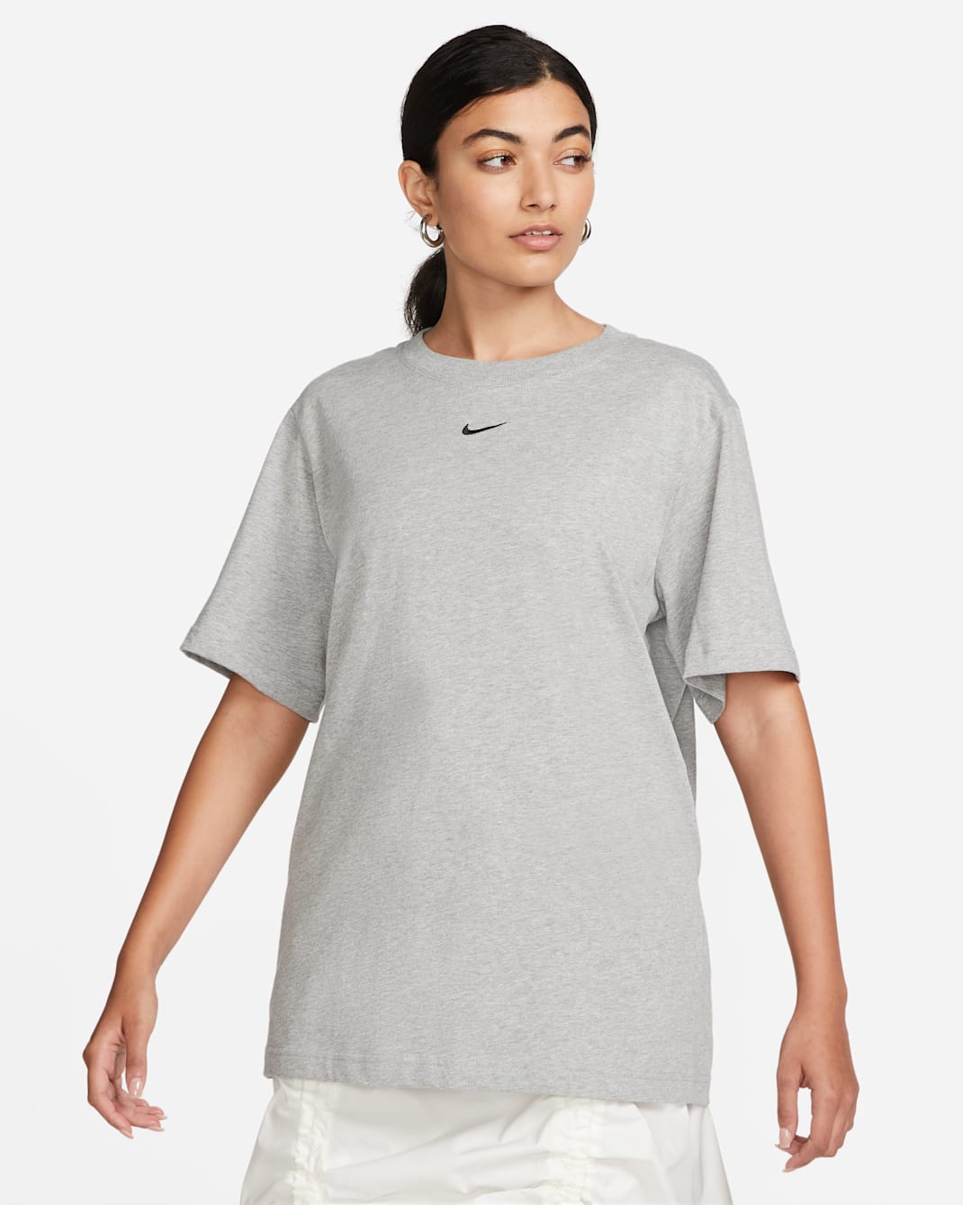 Nike Sportswear Essential Women's T-Shirt - Dark Grey Heather/Black