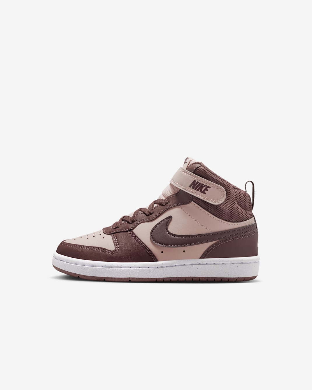 Nike Court Borough Mid 2 Little Kids' Shoes - Silt Red/White/Tattoo