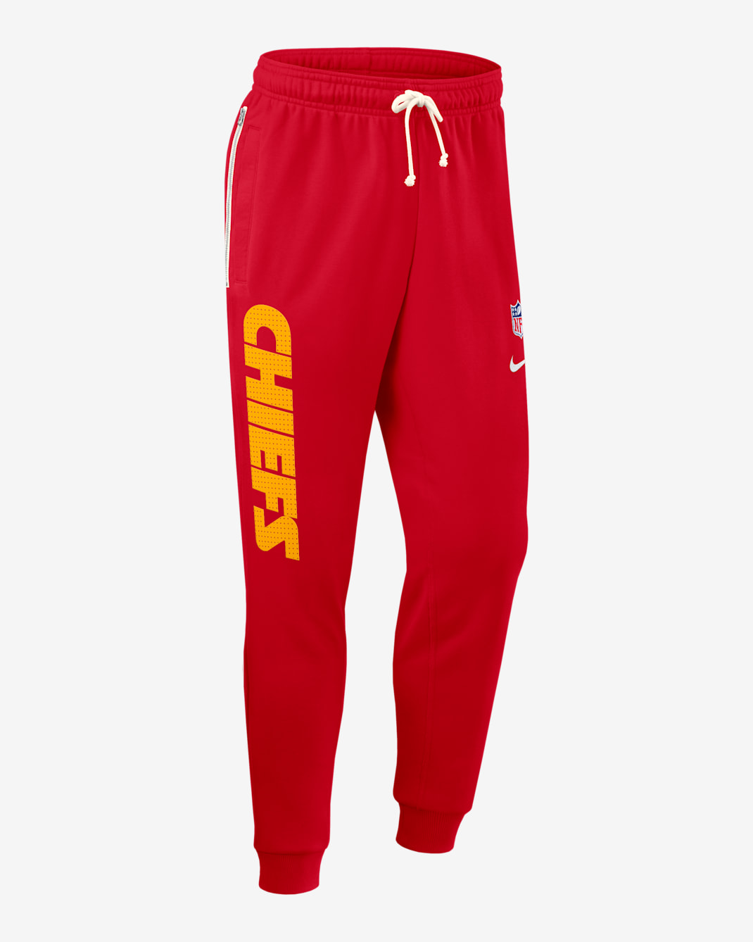 Pants Nike Dri-FIT de la NFL de pierna entallada para hombre Kansas City Chiefs Ground Game Sideline - Rojo