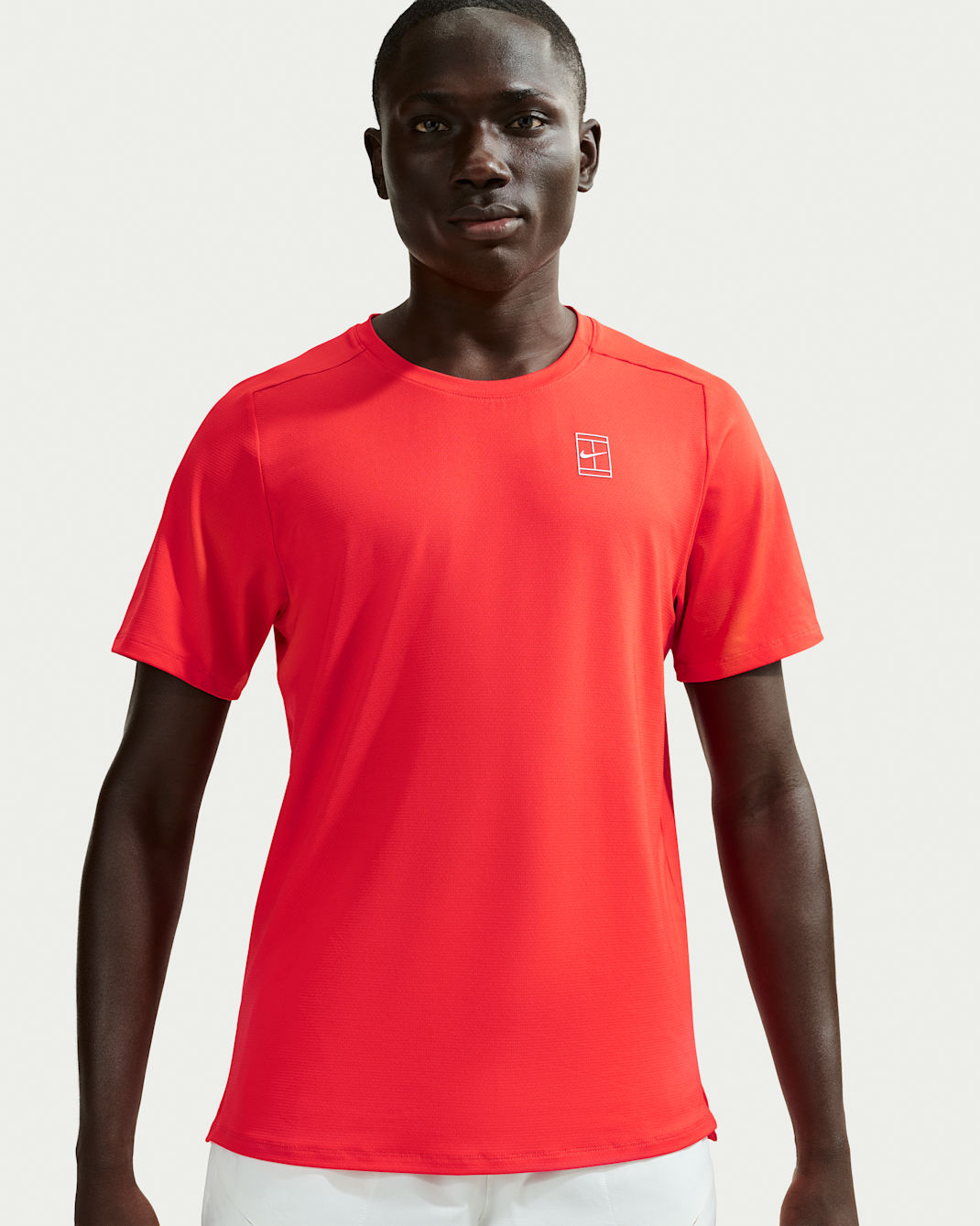NikeCourt Advantage Men's Dri-FIT Tennis Top - Chile Red/White