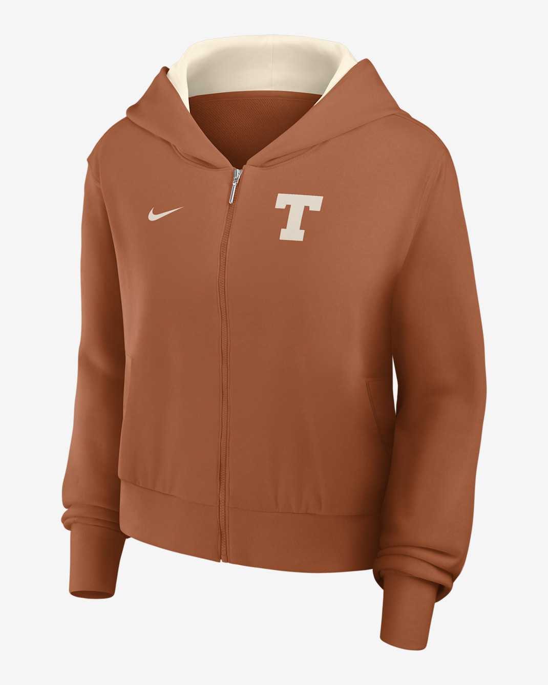 Texas Mantra Women's Nike College Full-Zip Hoodie - Burnt Orange