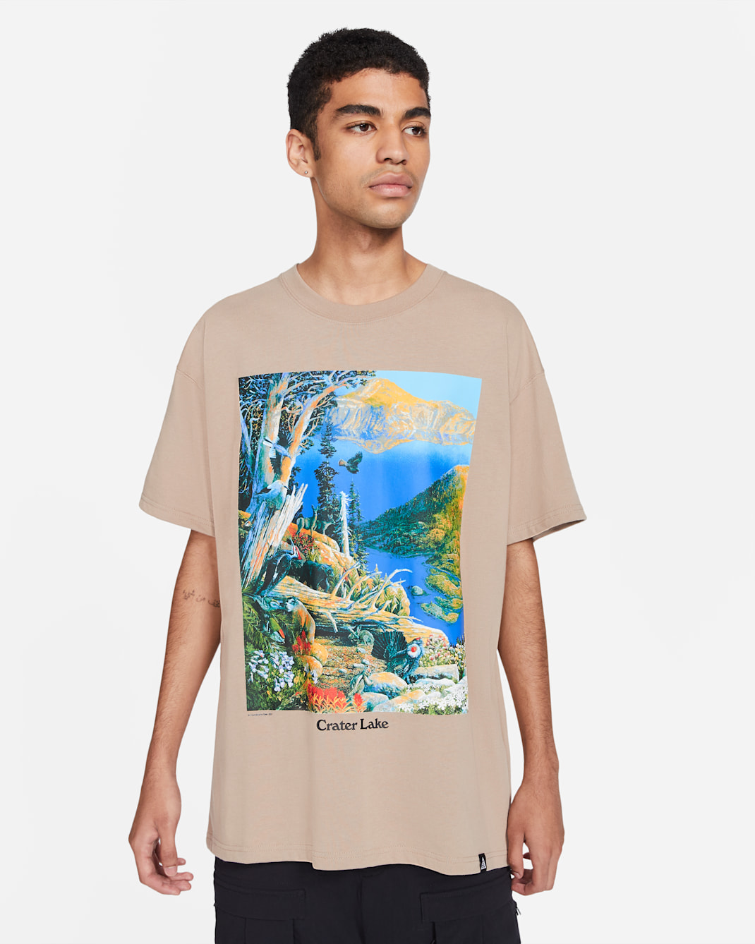 Nike ACG "Crater Lake" Short-Sleeve T-Shirt - Khaki/White