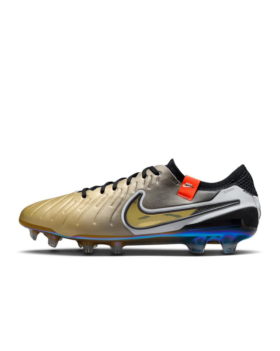 Nike Tiempo Legend 10 Elite Firm-Ground Low-Top Football Boot - Metallic Gold Silk/Black/Total Crimson/Metallic Gold Coin