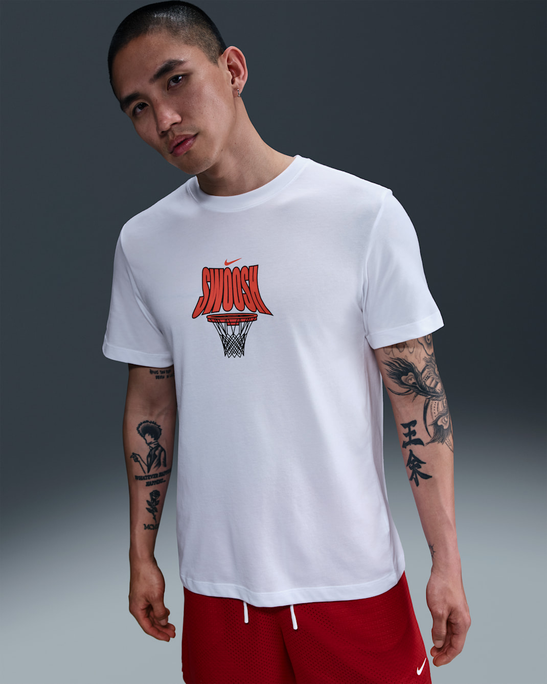 Nike 男款 Dri-FIT 籃球 T 恤 - 白色