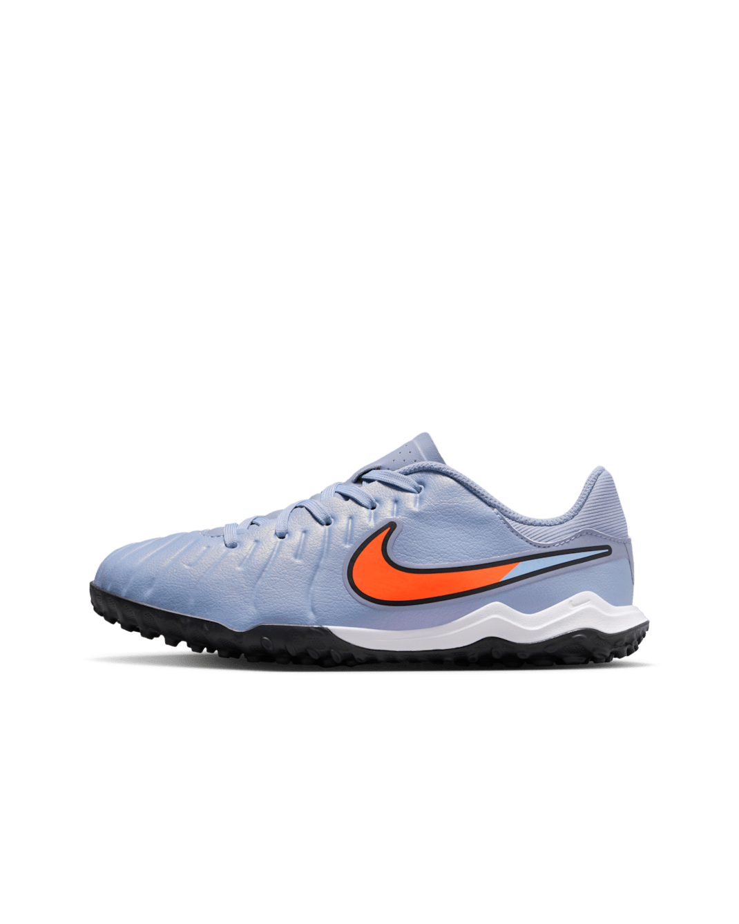 Tacos de fútbol de corte low para pasto sintético (turf) para niños de preescolar y grandes Nike Jr. Tiempo Legend 10 Academy - Azul eclipse/Negro