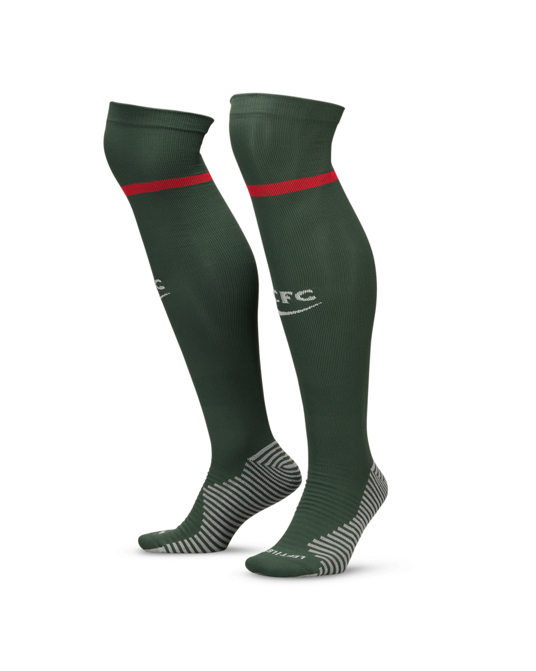 Chelsea F.C. Strike Away Nike Dri-FIT Football Knee-High Socks - Galactic Jade/Speed Red/Jade Horizon/Phantom