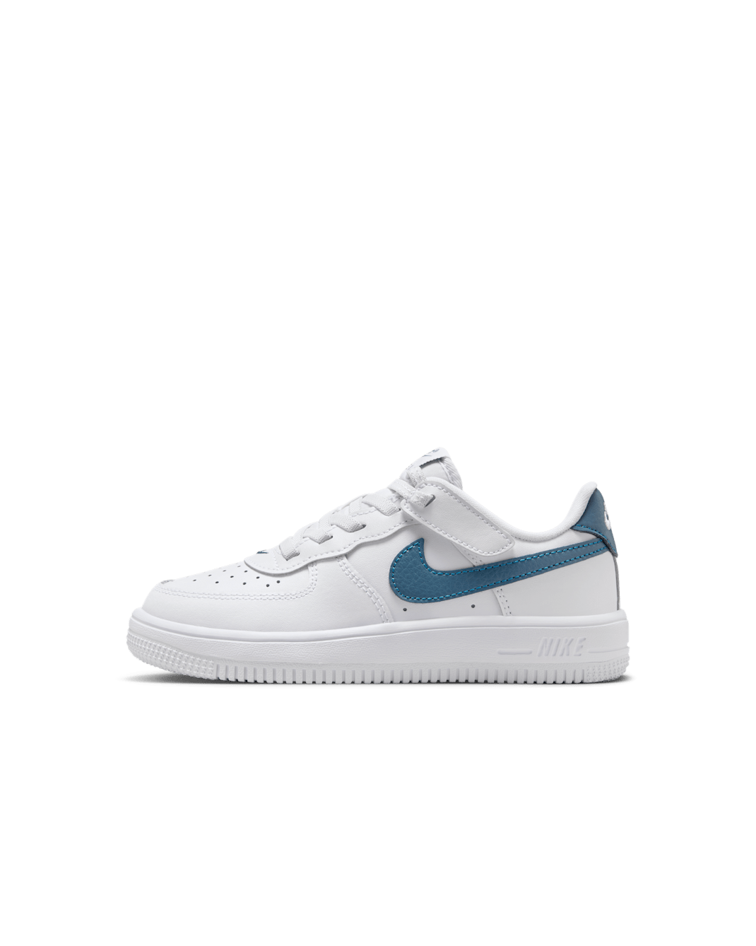 Tenis para niños de preescolar Nike Force 1 Low EasyOn - Blanco/Tormenta
