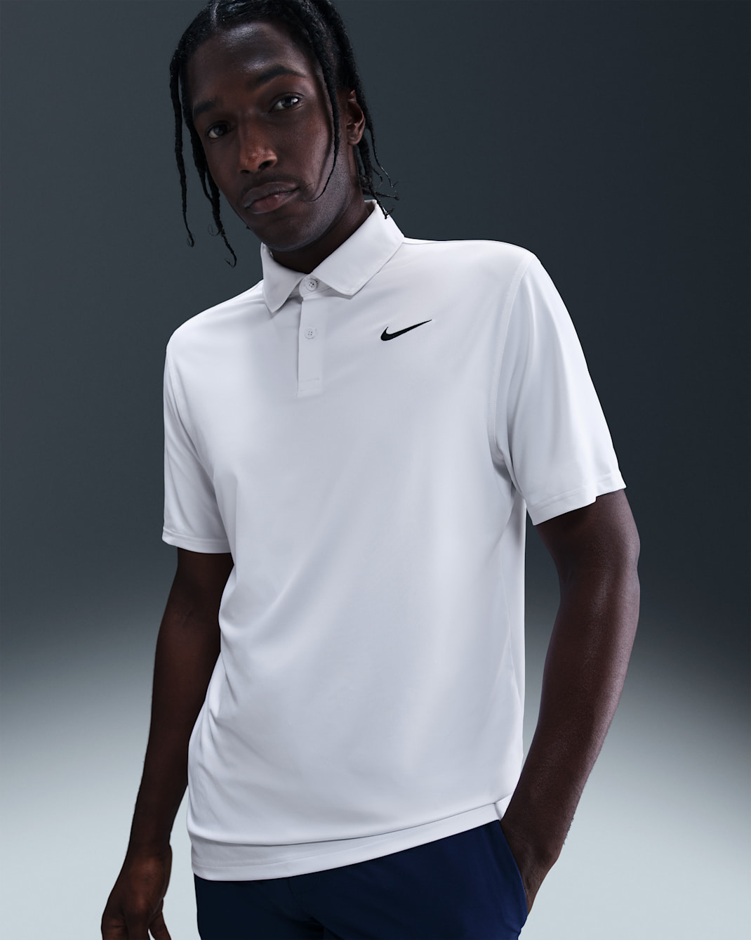 Nike Velocity Men's Dri-FIT Golf Polo - White/Black