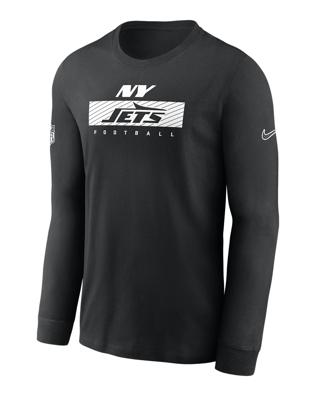New York Jets Sideline Team Issue Men's Nike Dri-FIT NFL Long-Sleeve T-Shirt - Black