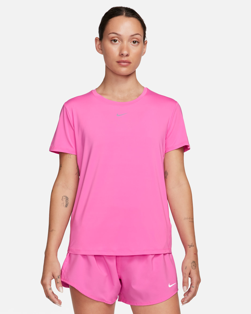 Nike One Classic Women's Dri-FIT Short-Sleeve Top - Playful Pink/Black