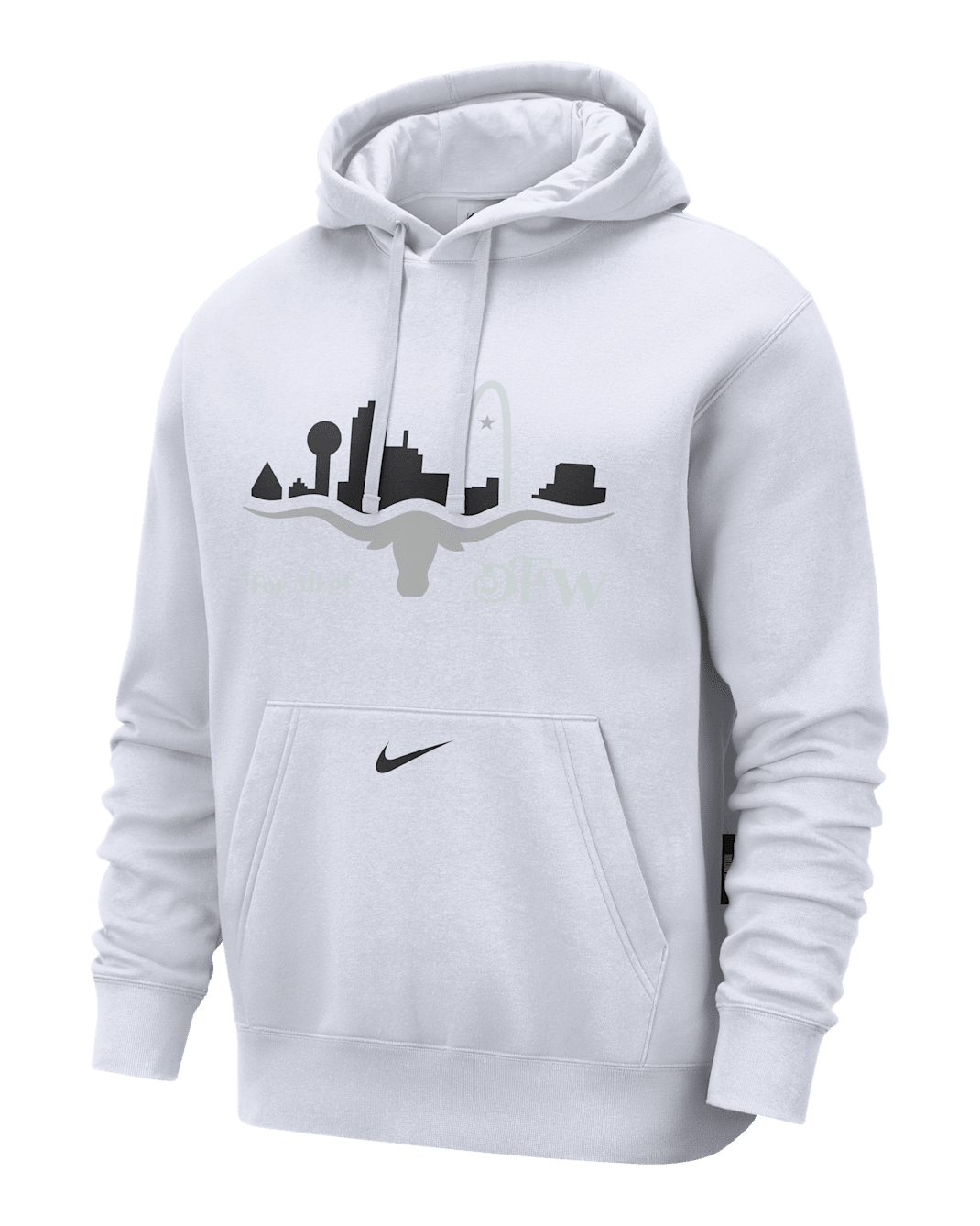 Dallas Mavericks Club City Edition Men's Nike NBA Fleece Pullover Hoodie - White/Black