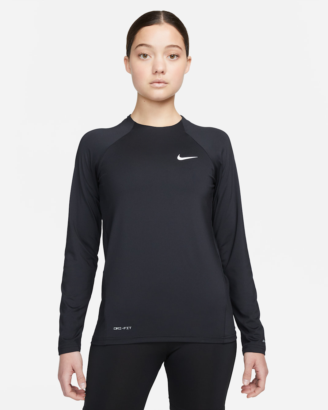 Nike Essential Women's Long-Sleeve Hydroguard Swim Shirt - Black