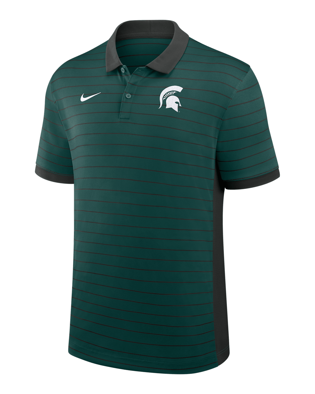 Michigan State Sideline Victory Stripe Men's Nike Dri-FIT College Polo - Green