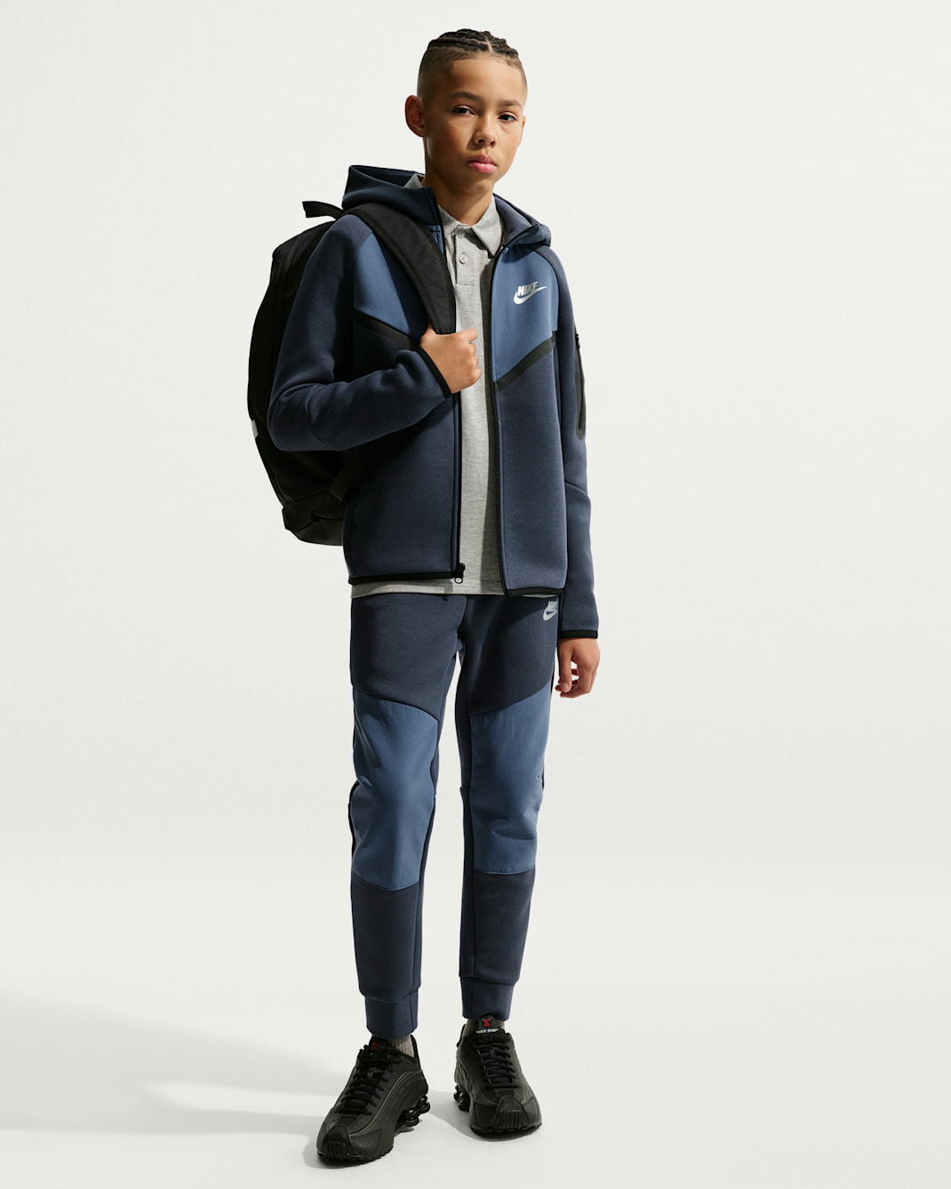 Nike Sportswear Tech Fleece Older Kids' Jogger - Thunder Blue/Diffused Blue/Metallic Silver