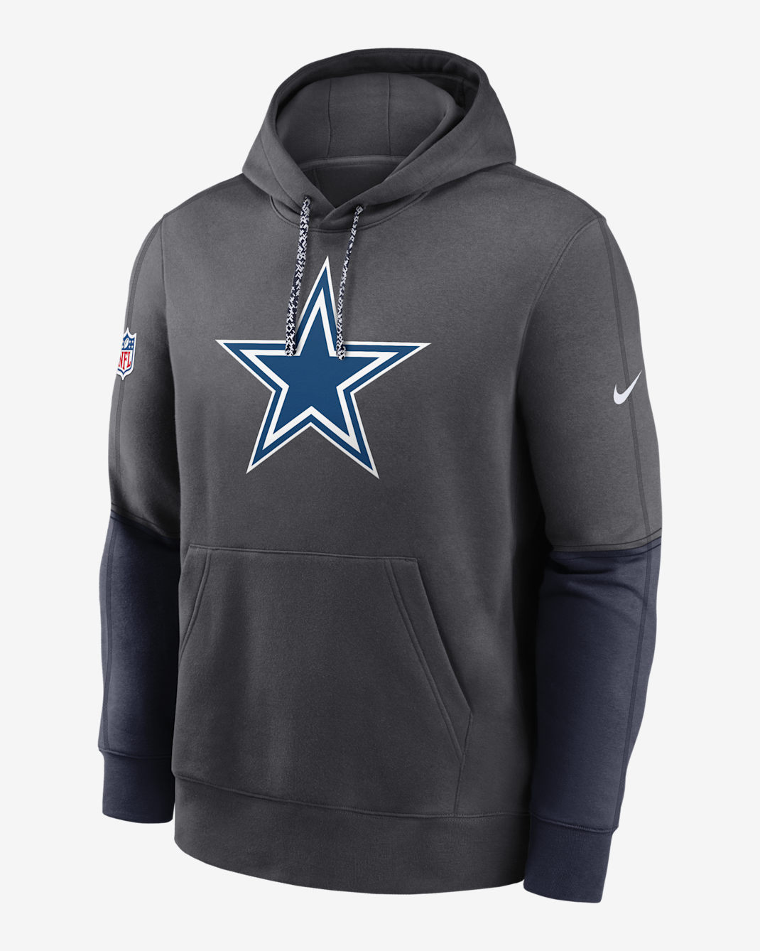 Dallas Cowboys Sideline Team Issue Club Men's Nike NFL Pullover Hoodie - Charcoal