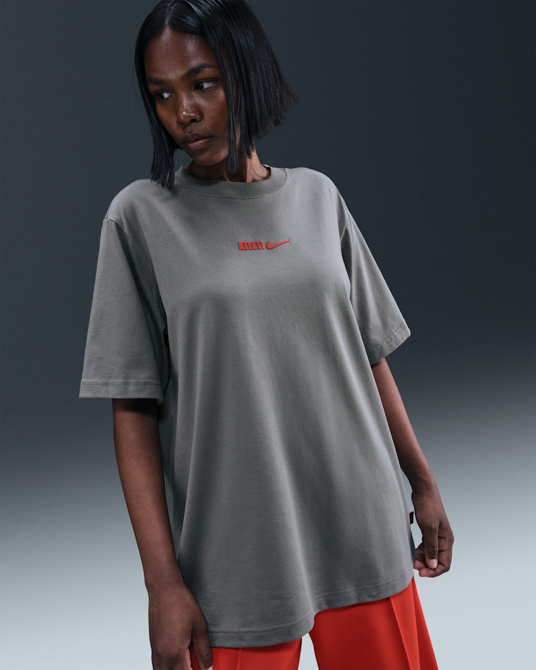 T-shirt Nike Football Atlético Madrid pour femme - Smoke Grey