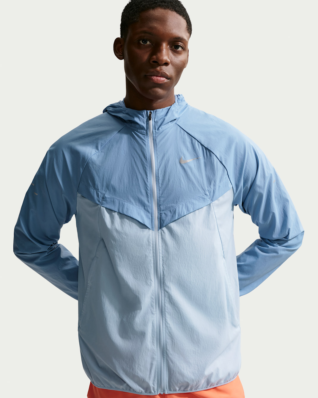 Nike Stride Men's Repel UV Running Jacket - Work Blue/Light Armory Blue