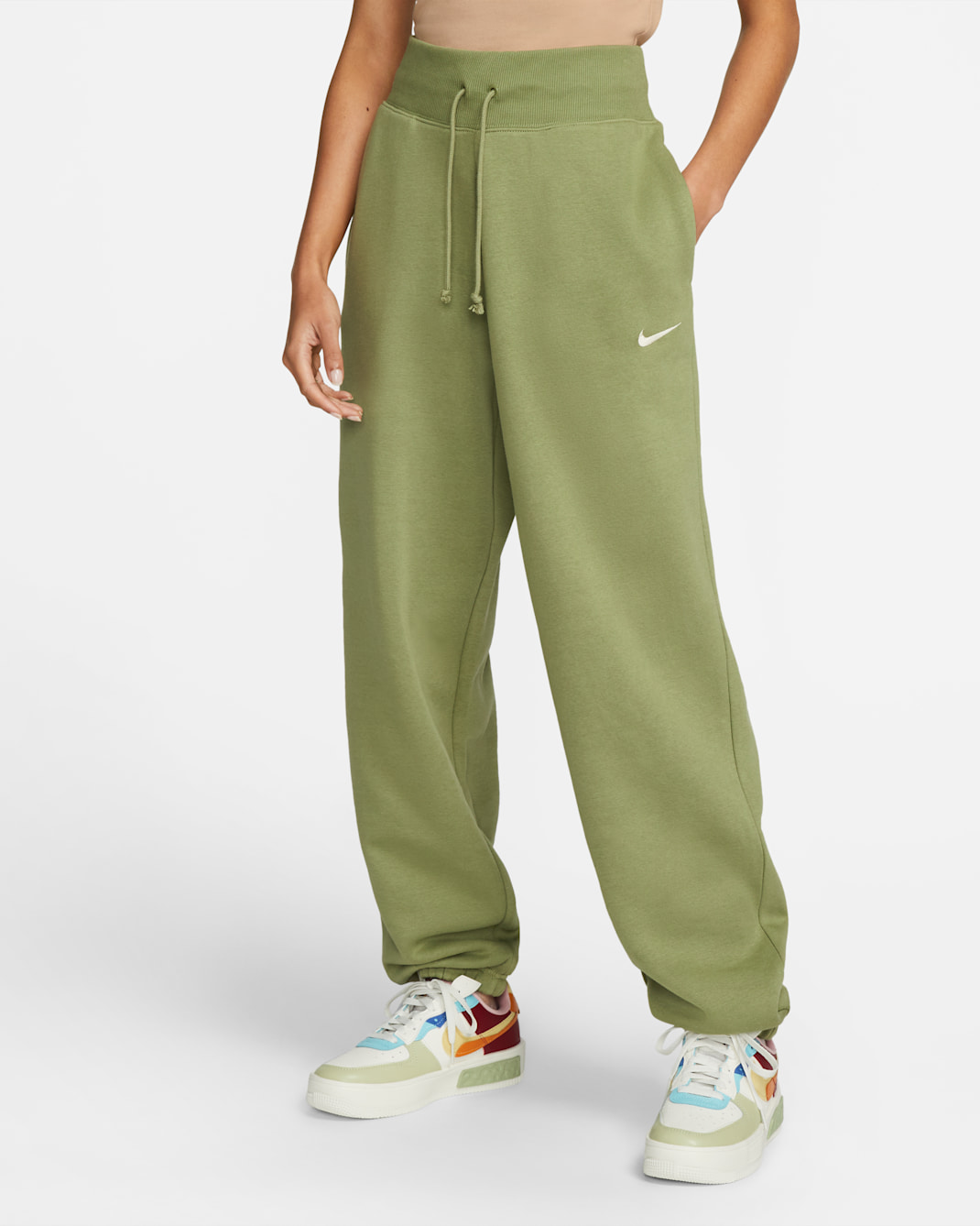 Nike Sportswear Phoenix Fleece Women's High-Waisted Oversized Sweatpants - Alligator/Sail