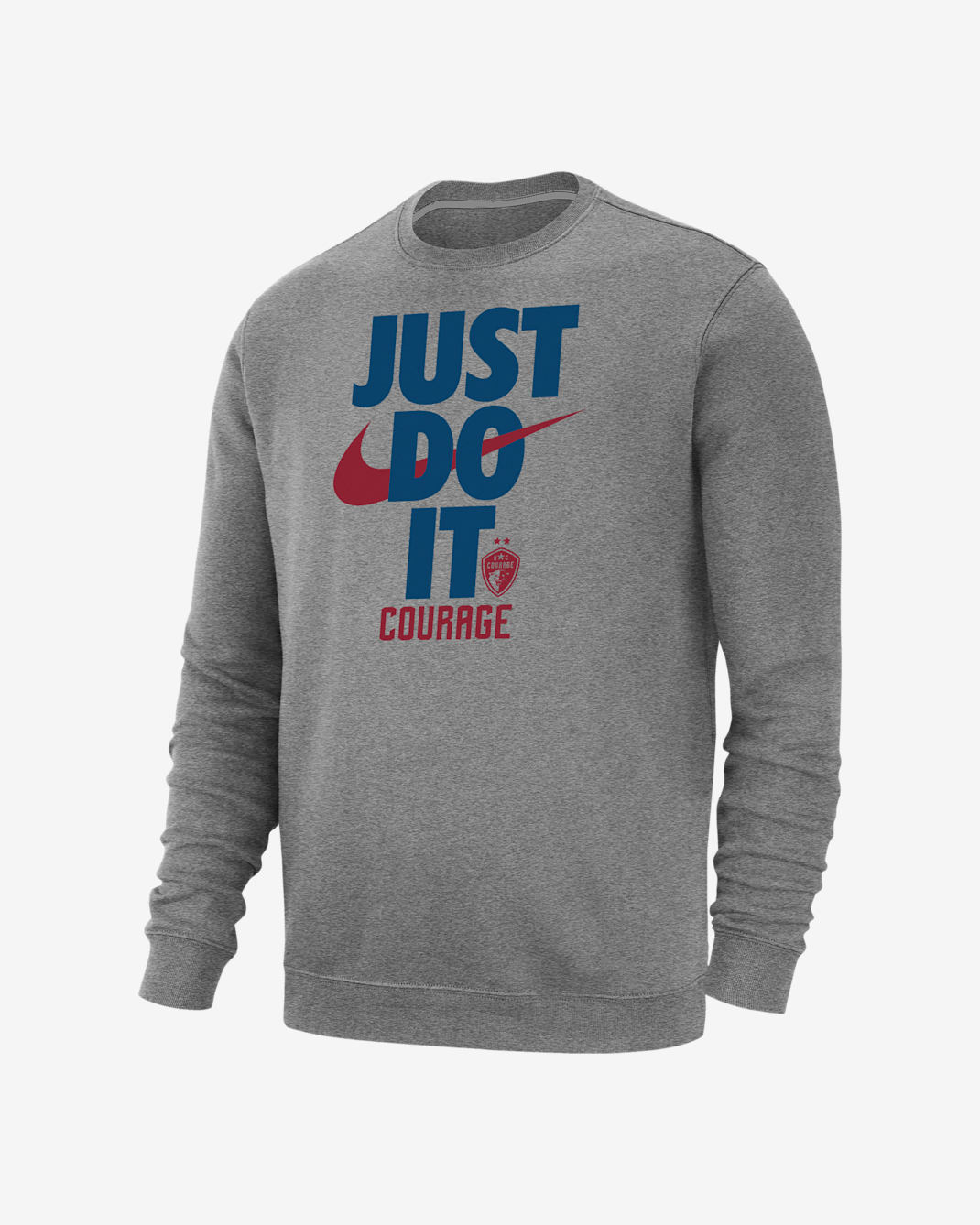 North Carolina Courage Club Fleece Men's Nike Soccer Crew-Neck Sweatshirt - Dark Grey Heather