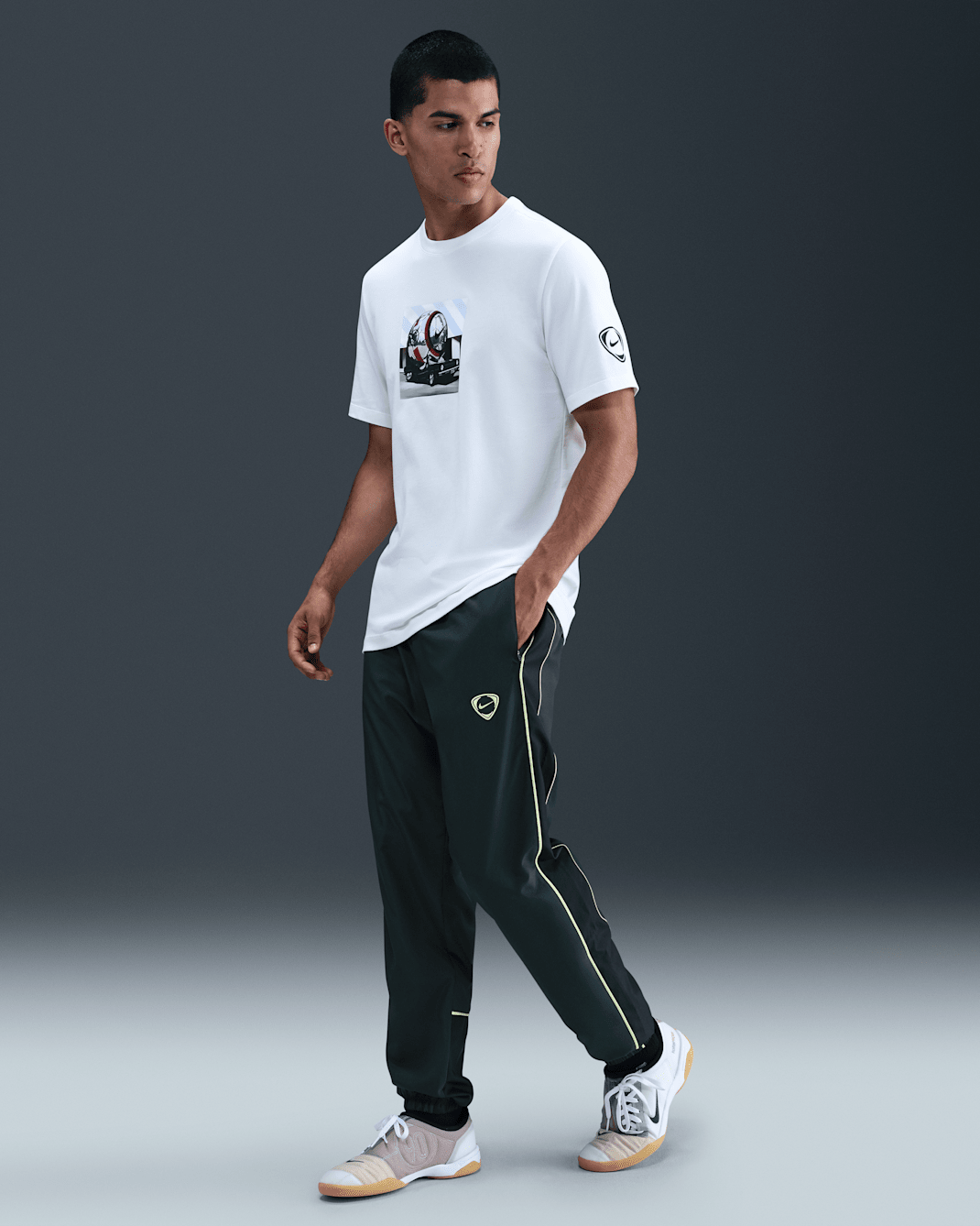 Nike Academy+ Men's Repel Football Woven Pants - Seaweed/Black/Limelight/Limelight