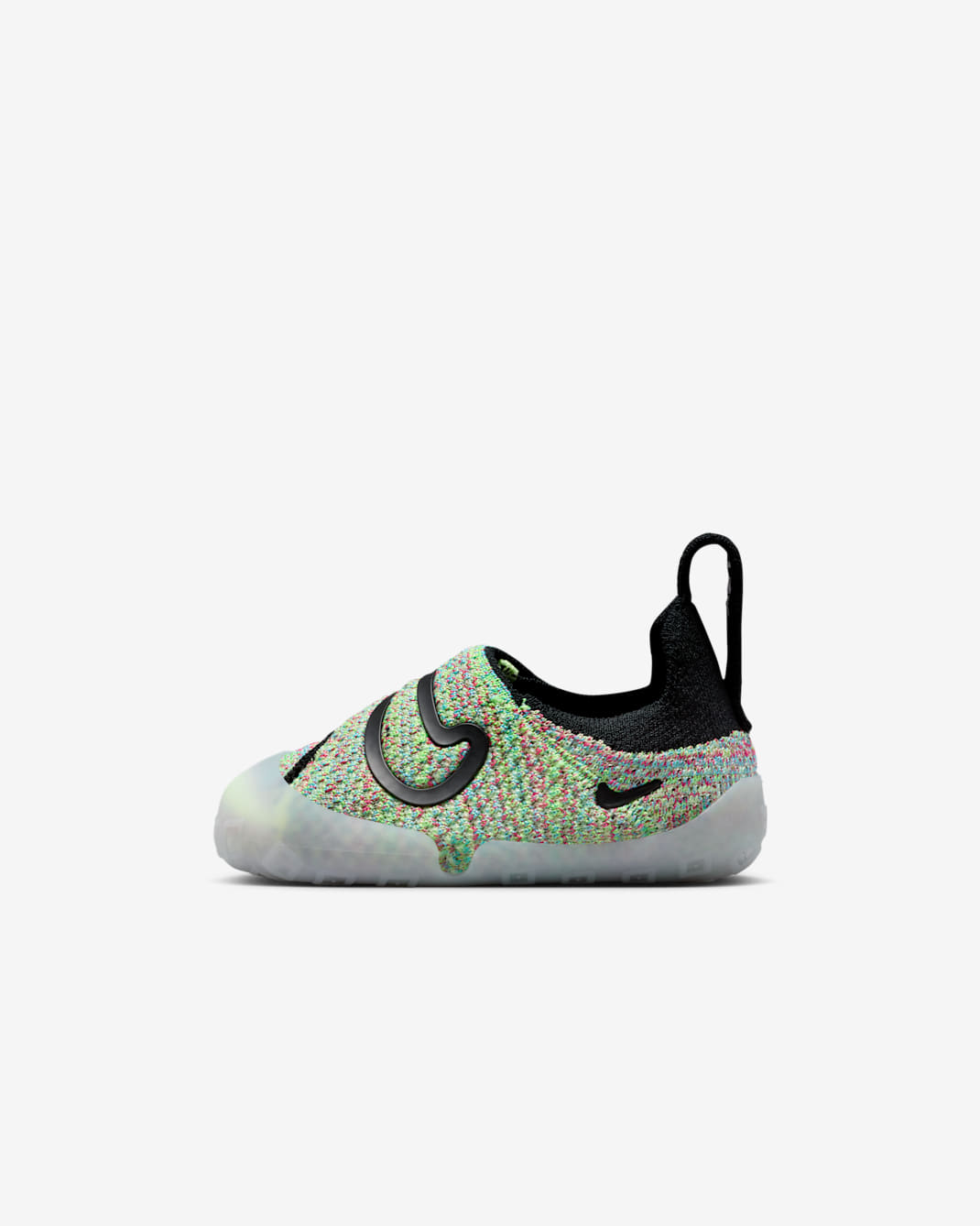 Tenis para bebé e infantil Nike Swoosh 1 - Verde strike/Azul báltico/Rosa enérgico/Negro