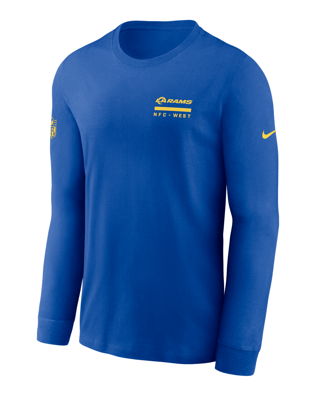 Los Angeles Rams Sideline Team Issue Men's Nike Dri-FIT NFL Long-Sleeve T-Shirt - Blue