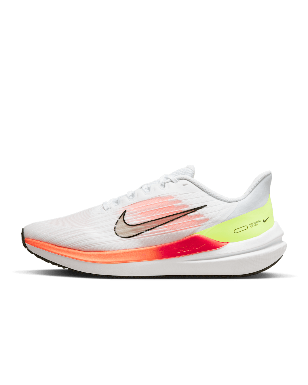 Nike Winflo 9 Men's Road Running Shoes - White/Total Orange/Bright Crimson/Black