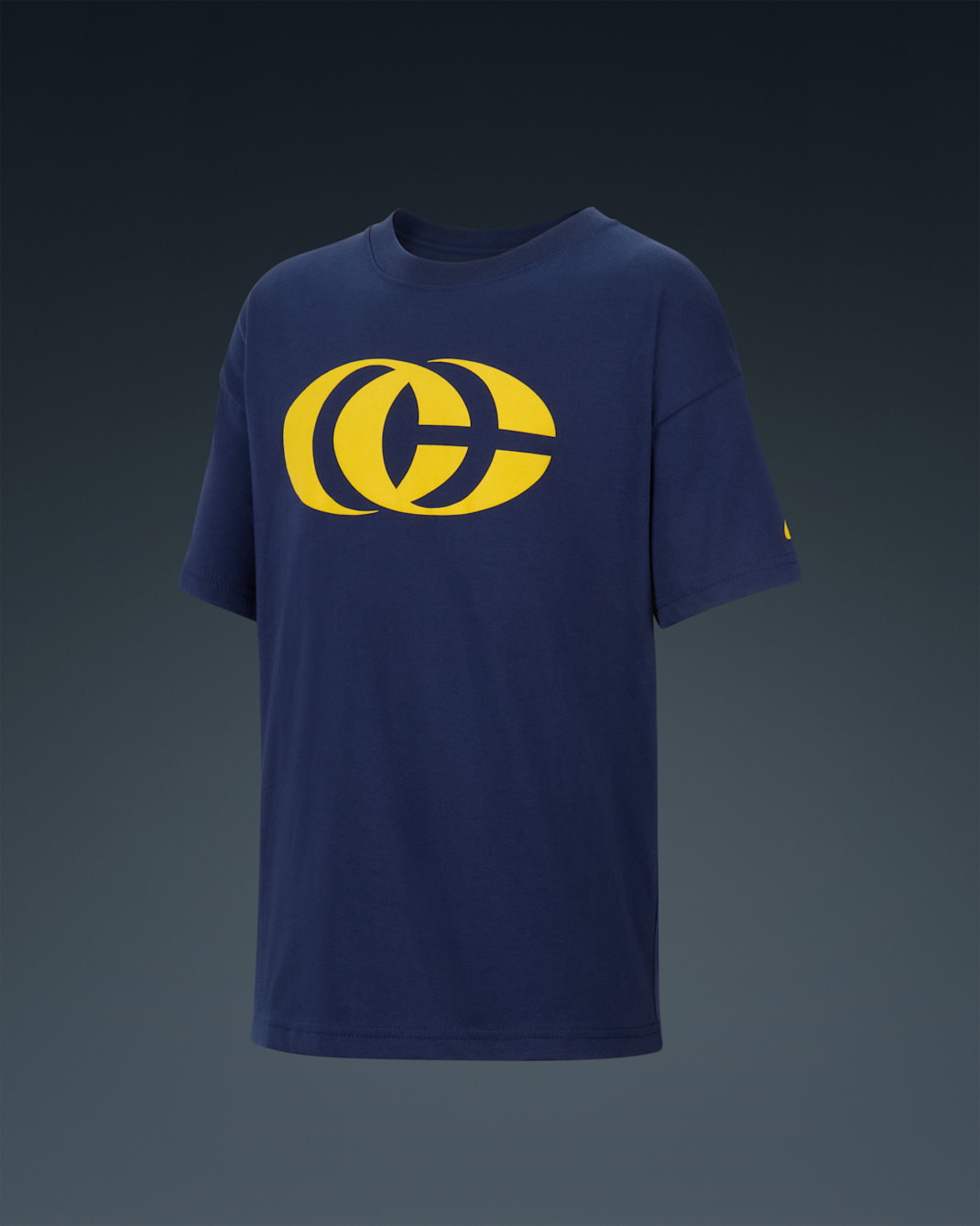 Caitlin Clark Kids' Nike Basketball Max90 T-Shirt - Midnight Navy/Amarillo