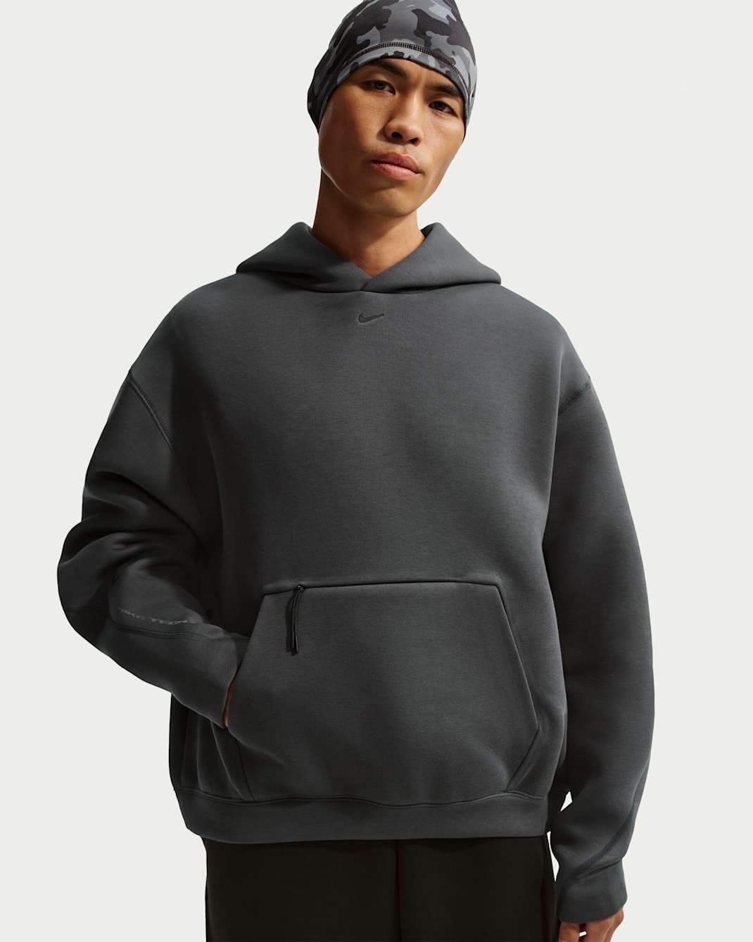 나이키 테크 남성 플리스 오버사이즈 후디 - 앤트러사이트/블랙
