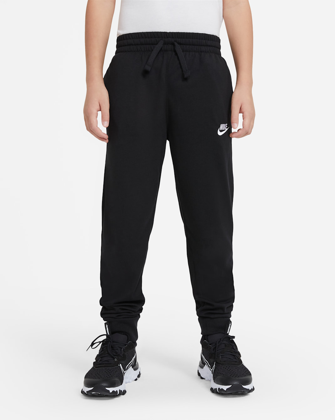 Nike Sportswear 大童 (男童) 運動長褲 - 黑色/白色