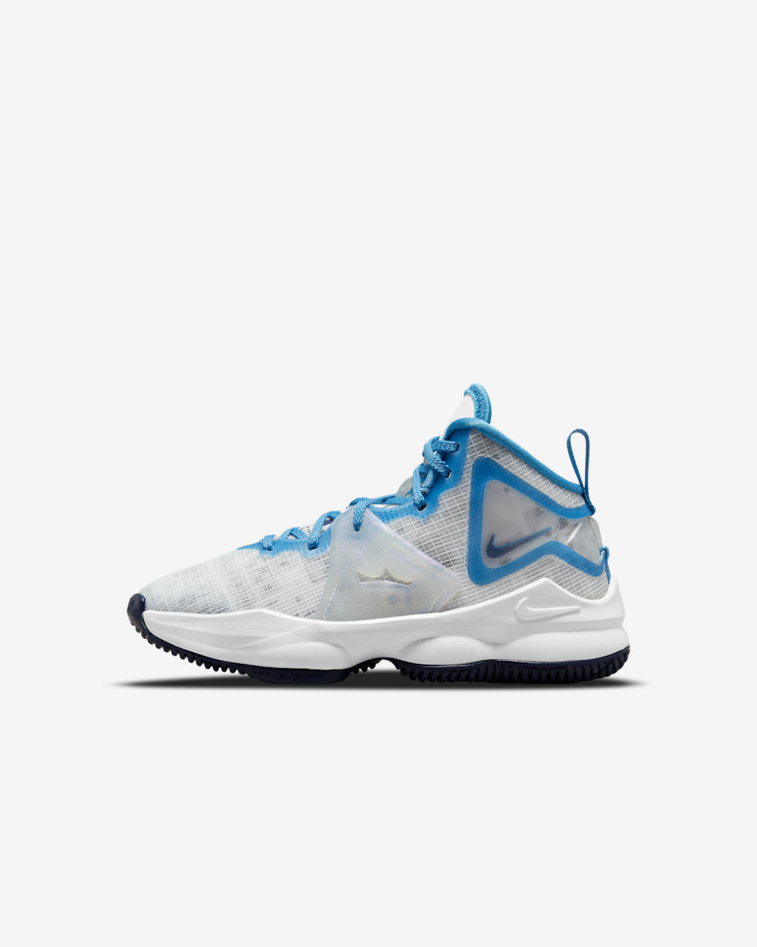 Calzado para niños talla pequeña LeBron 19 - Blanco/Azul vacío/Azul holandés