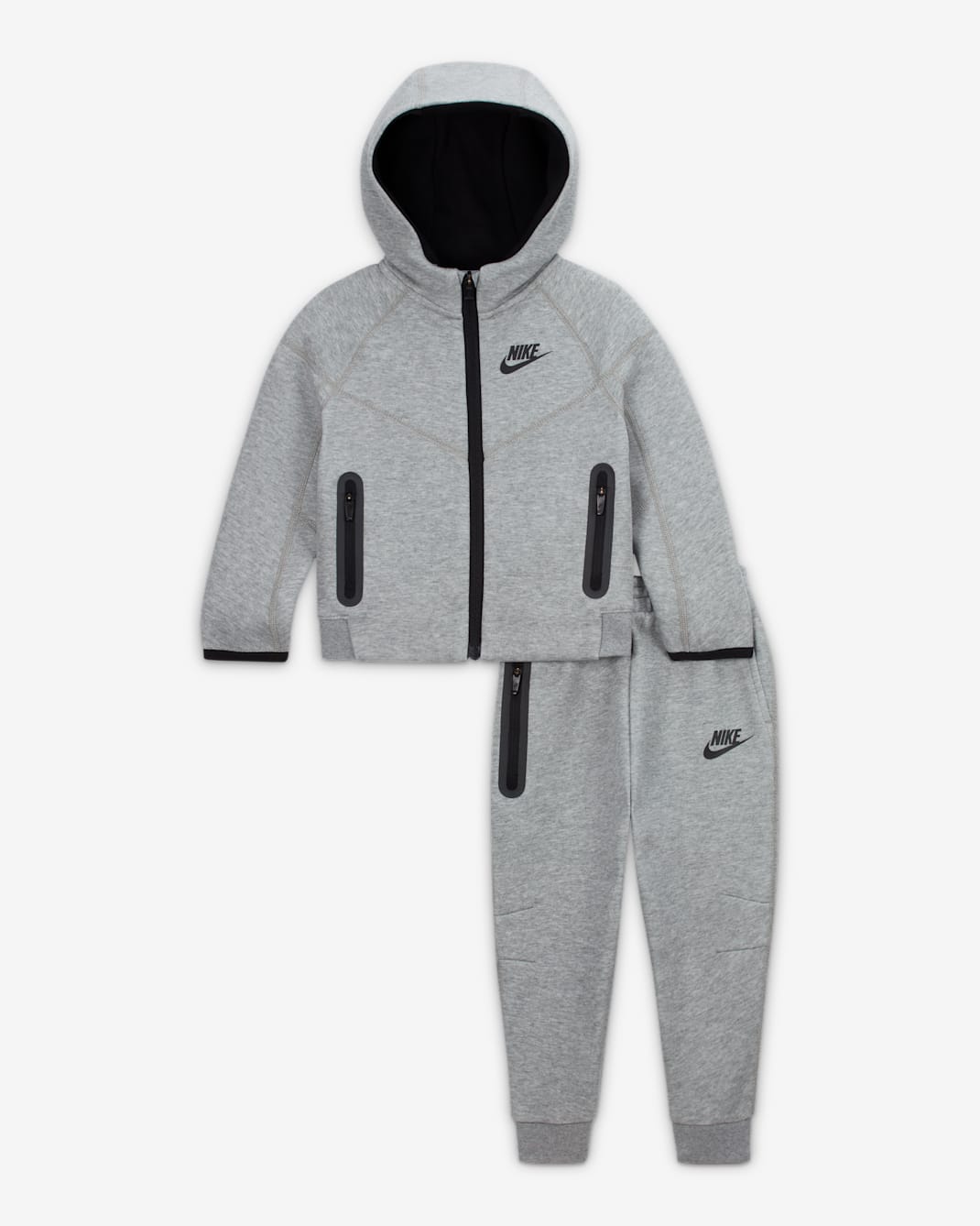 Nike Sportswear Tech Fleece Full-Zip Set Baby 2-Piece Hoodie Set - Dark Grey Heather