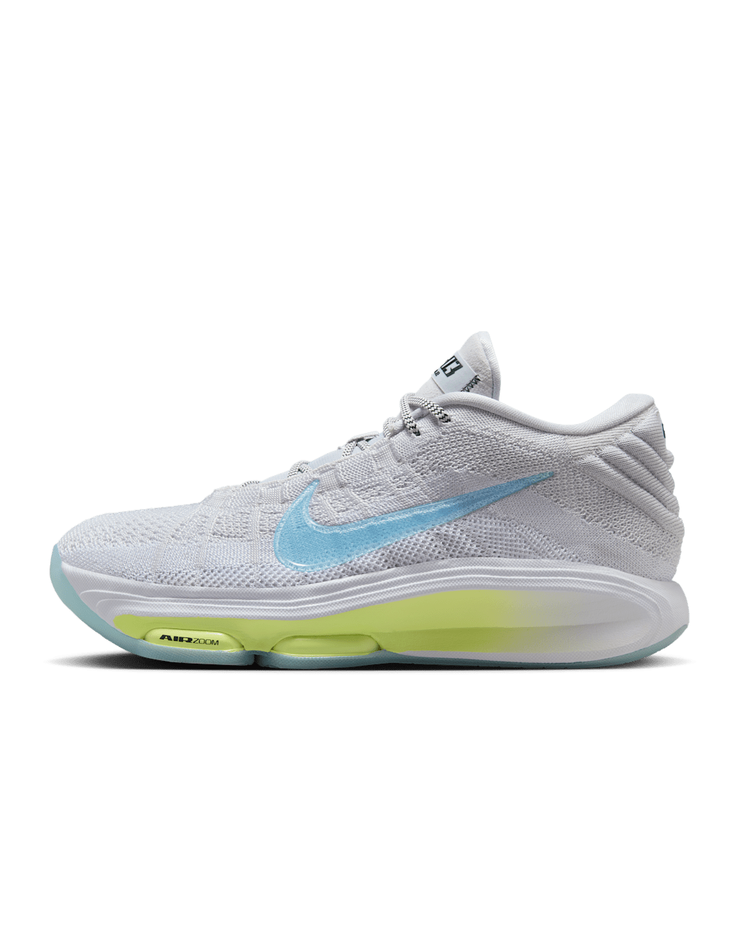 Nike G.T. Hustle 3 EP Basketball Shoes - Pure Platinum/White/Light Lemon Twist/Glacier Blue