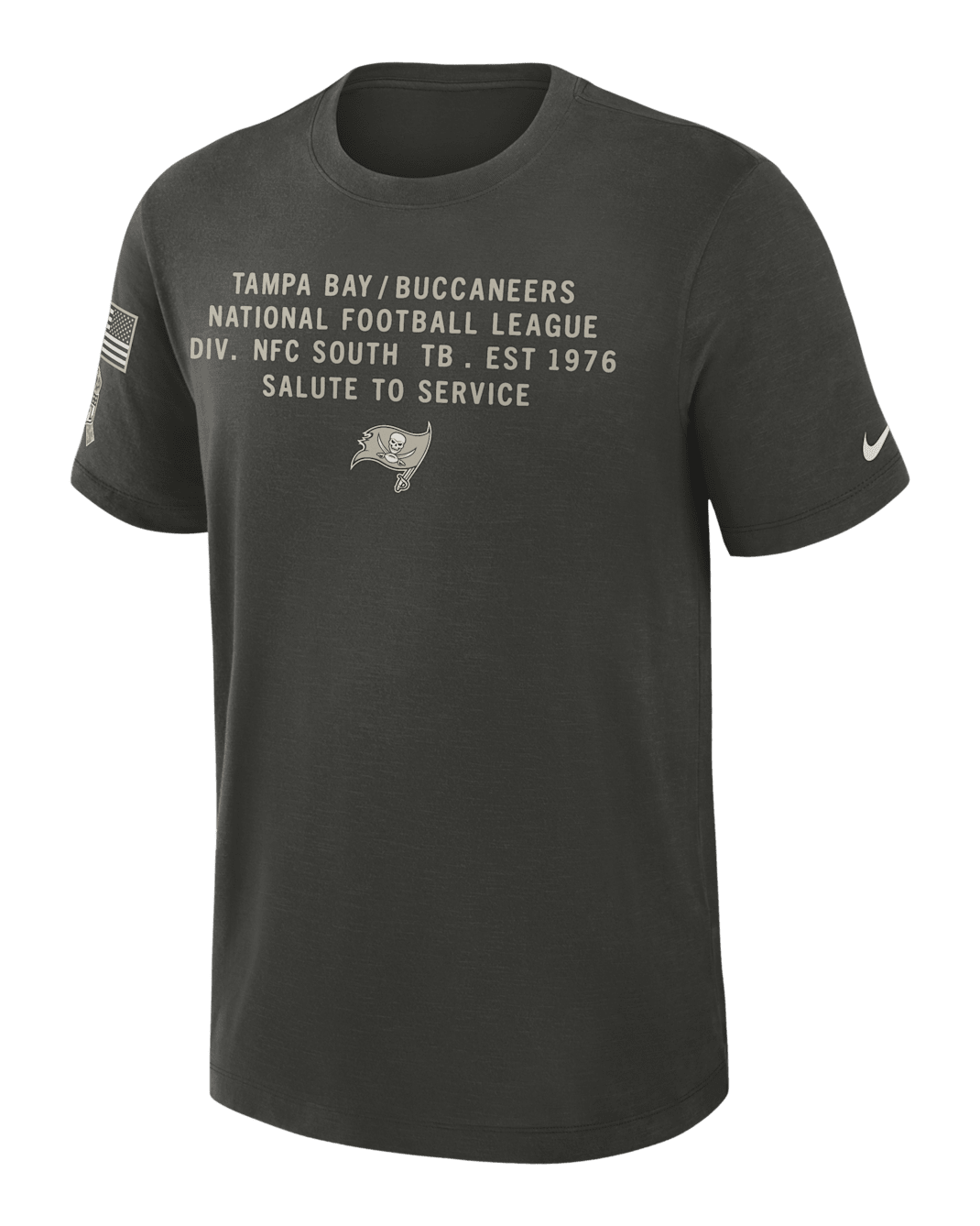 Tampa Bay Buccaneers Salute to Service Slub Men's Nike Dri-FIT NFL T-Shirt - Forest Green