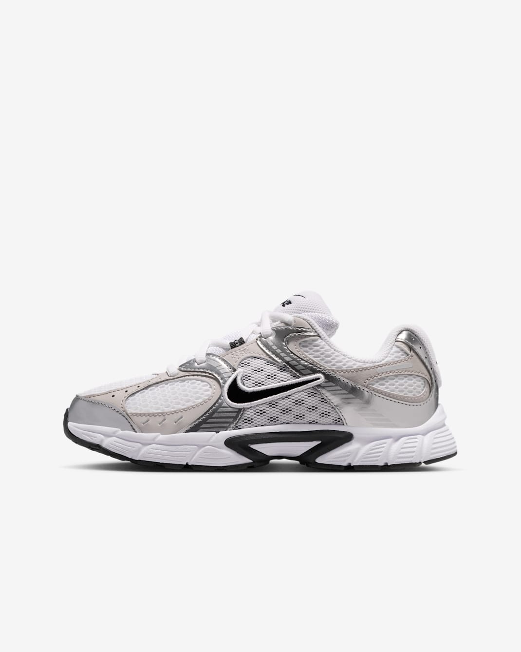 Tenis para niños grandes Nike V5 RNR - Blanco/Gris vasto/Gris universitario/Negro