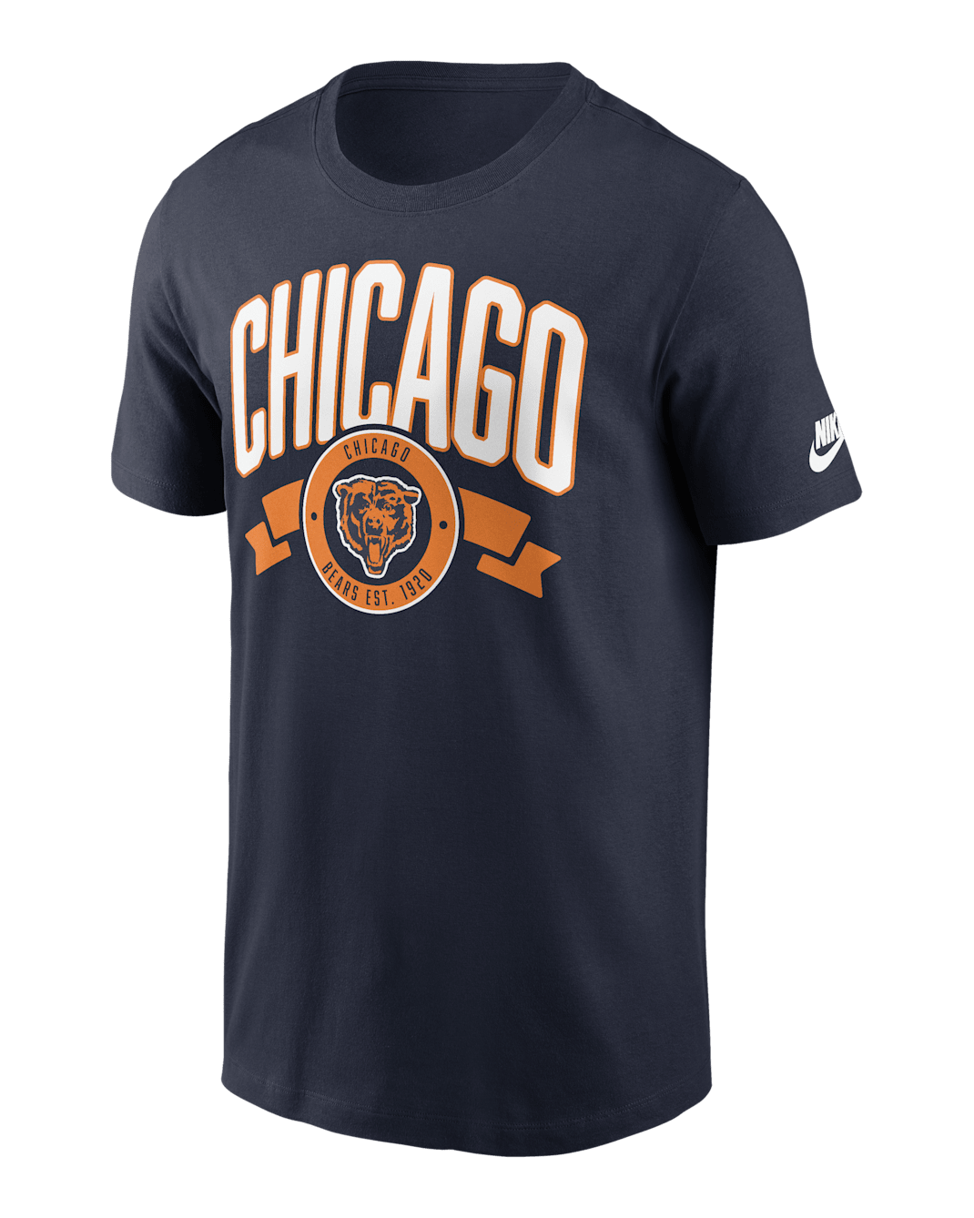 Chicago Bears Rewind Front And Back Hit Essential Men's Nike NFL T-Shirt - Navy