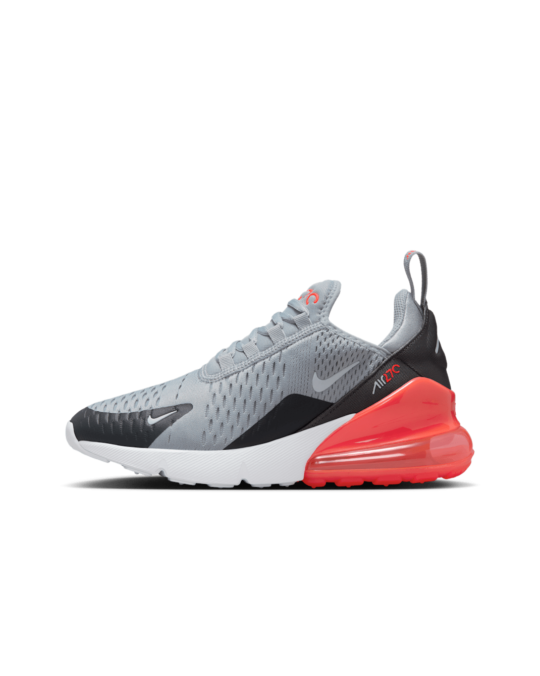 Tenis para niños grandes Nike Air Max 270 - Gris lobo/Antracita/Carmesí brillante/Blanco