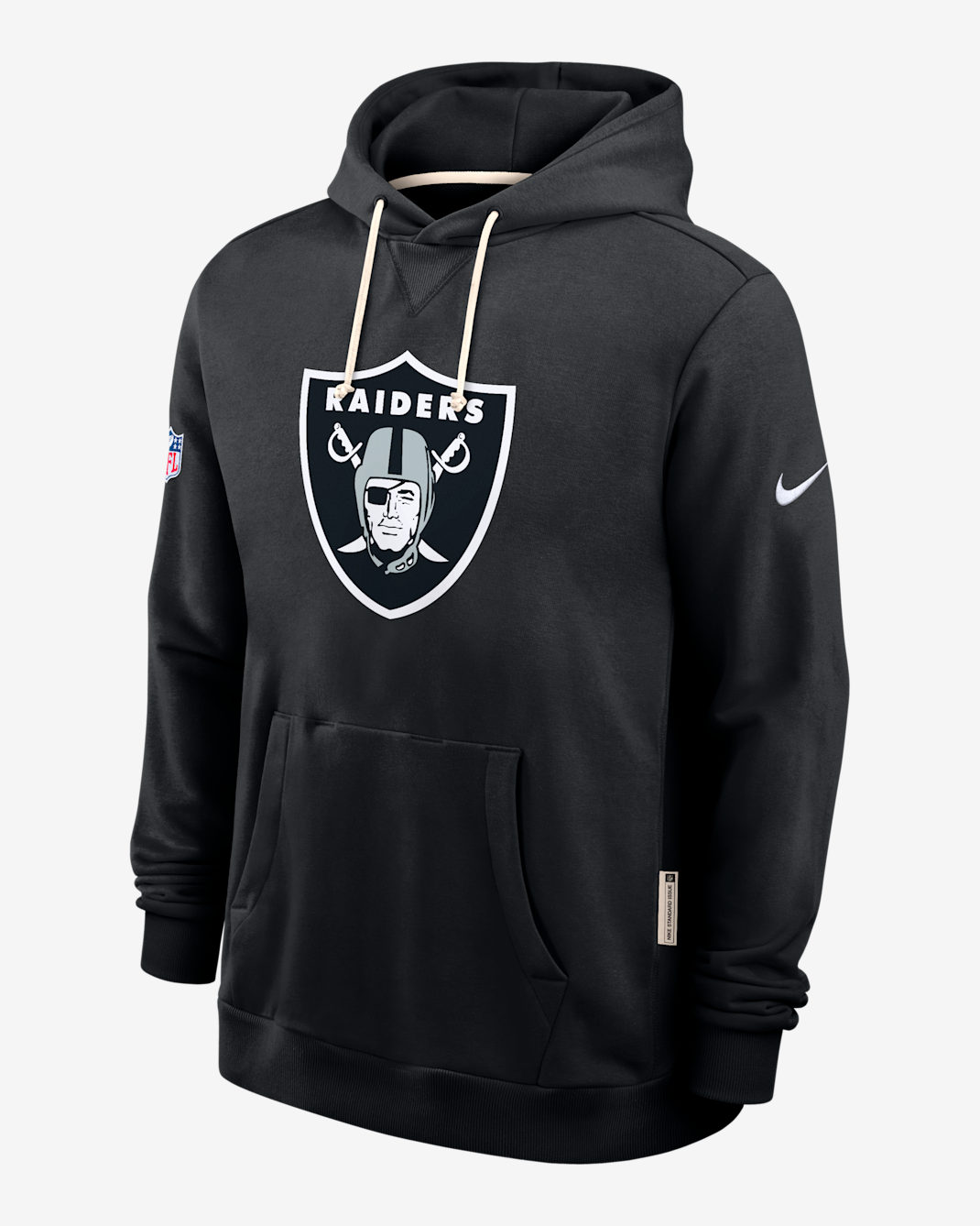 Sudadera con gorro sin cierre Nike Dri-FIT de la NFL para hombre Las Vegas Raiders Initial Home Sideline - Negro