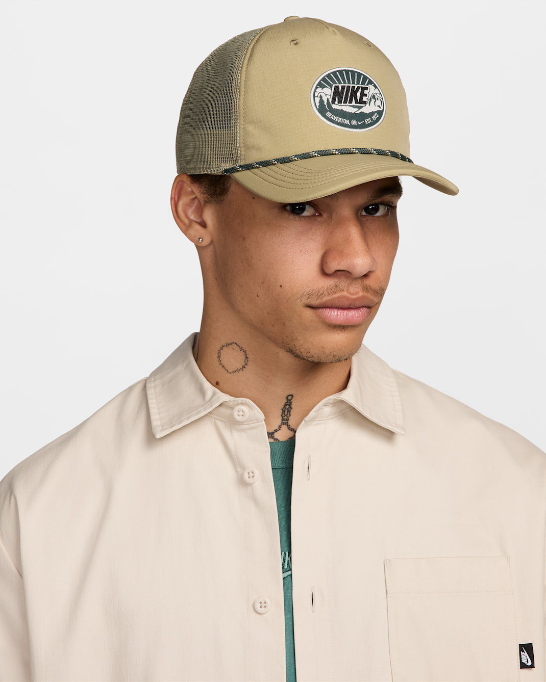 Nike Rise Structured Curved Bill Cap - Neutral Olive/Neutral Olive/Light Bone